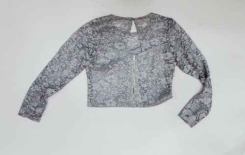 Girls Lace Bodice High-Low Party Dress pink blue silver glitter dance fancy - 第 10/12 張圖片