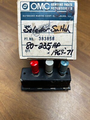 NIB NOS OEM OMC Evinrude Johnson Selector Switch 383858 80-235HP 1969-71