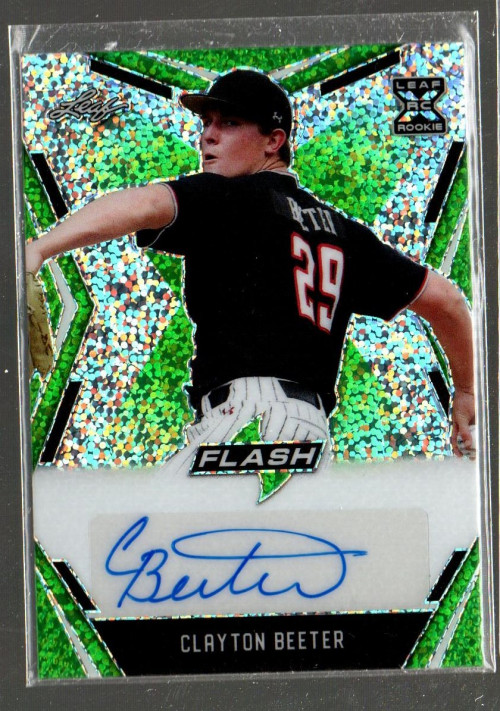 2020 Leaf Flash Green #BACB1 Clayton Beeter Auto /25
