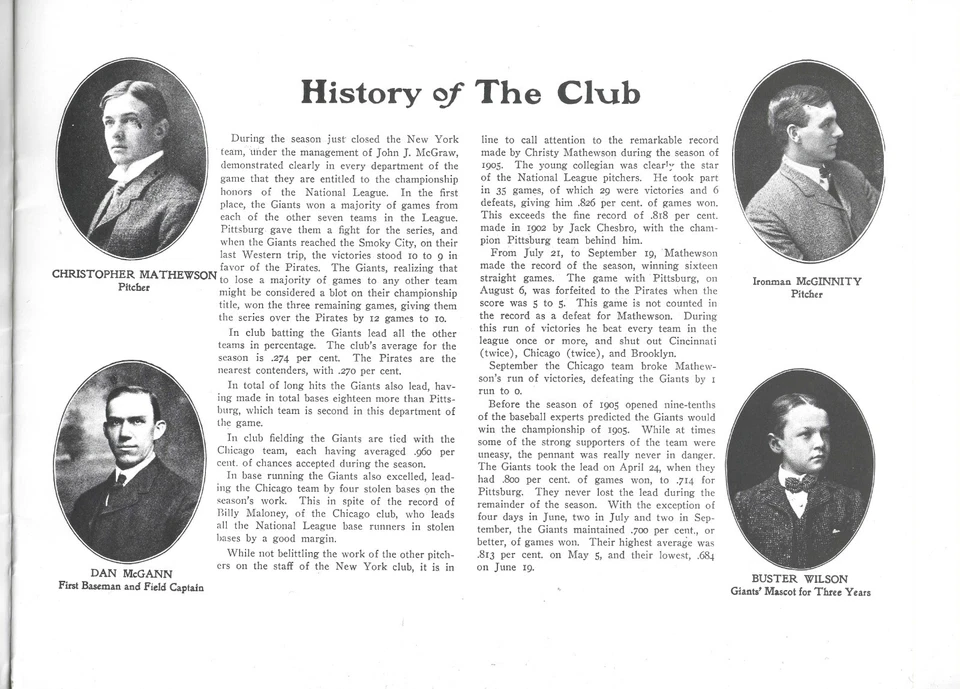 1905 GIANTS vs. ATHLETICS World Series Program Robert Opie REPRINT #27 of 1,000 - Image 2 of 4