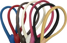 Genuine Rolled Leather Dog Short Traffic Leash 13" Long 5/8" Diam Lead Large