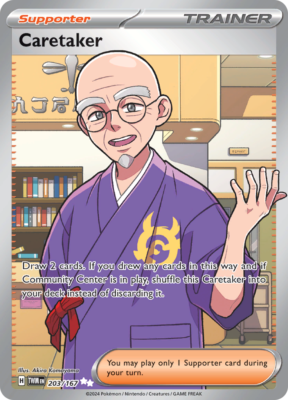 Caretaker 203/167 Full Art Ultra Rare Trainer - Pokémon TWM SV06