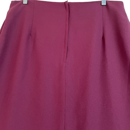 Vintage Y2K Evening By Rockmans Womens Maroon Skirt Plus Size 18 Midi Slit Women - Picture 8 of 15
