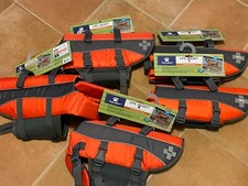 LOT x 5 Dog Top Paws Life Jacket Size Medium 30-55 lbs Ripstop Orange  Grey NEW