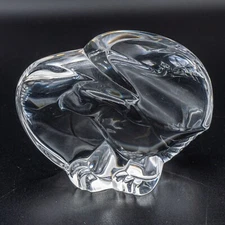 Steuben Glass Crystal #5519 Eagle Bird Hand Cooler Paperweight Figurine 2 7/8"
