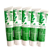 Herbal toothpaste D-Dent Fluoride Sensitive teeth deep cleaning  100g.x5