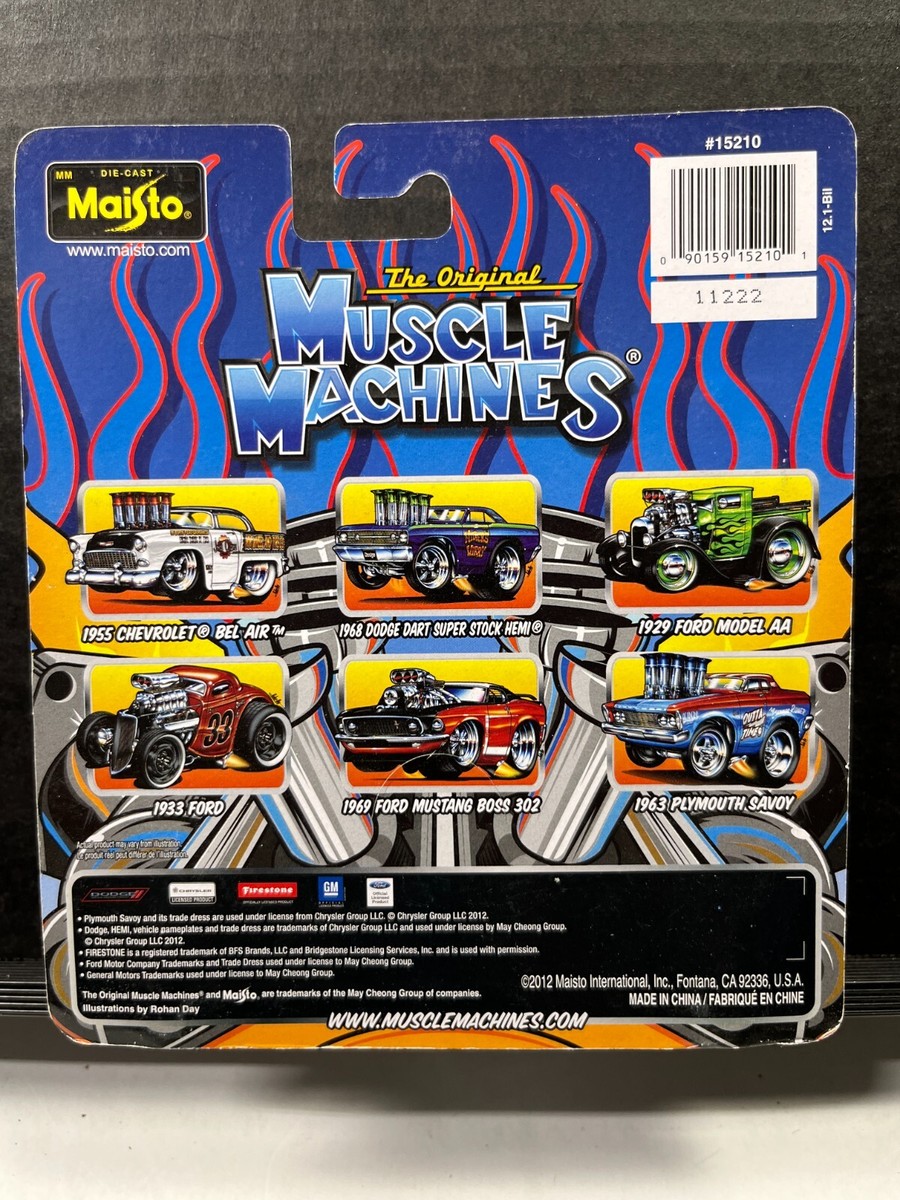 1/64 MAISTO MUSCLE MACHINES 1969 FORD MUSTANG BOSS 302 12.1