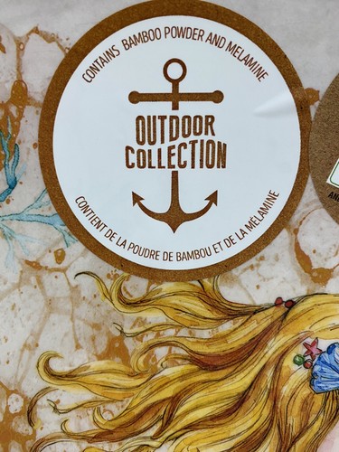 4 MERMAID Outdoor Collection Melamine Dinner Plates 11.5" Seashell Ocean Sea SET - Picture 8 of 9