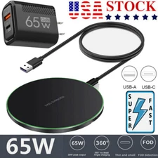65W Wireless Fast Charger Charging Pad Dock For Motorola Moto G Stylus G Power