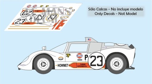 Decals Howmet TX Le Mans 1968 22 23 1:32 1:24 1:43 1:18 slot calcas - Picture 3 of 3