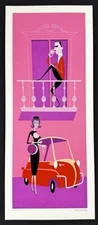 The Smiling Widow SHAG PRINT Silkscreen Serigraph Unframed Signed Josh Agle 2003