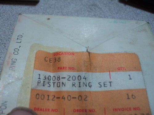 KAWASAKI INDUSTRIAL STD RING SET NOS OEM P/N 13008-2004 - Imagen 2 de 2