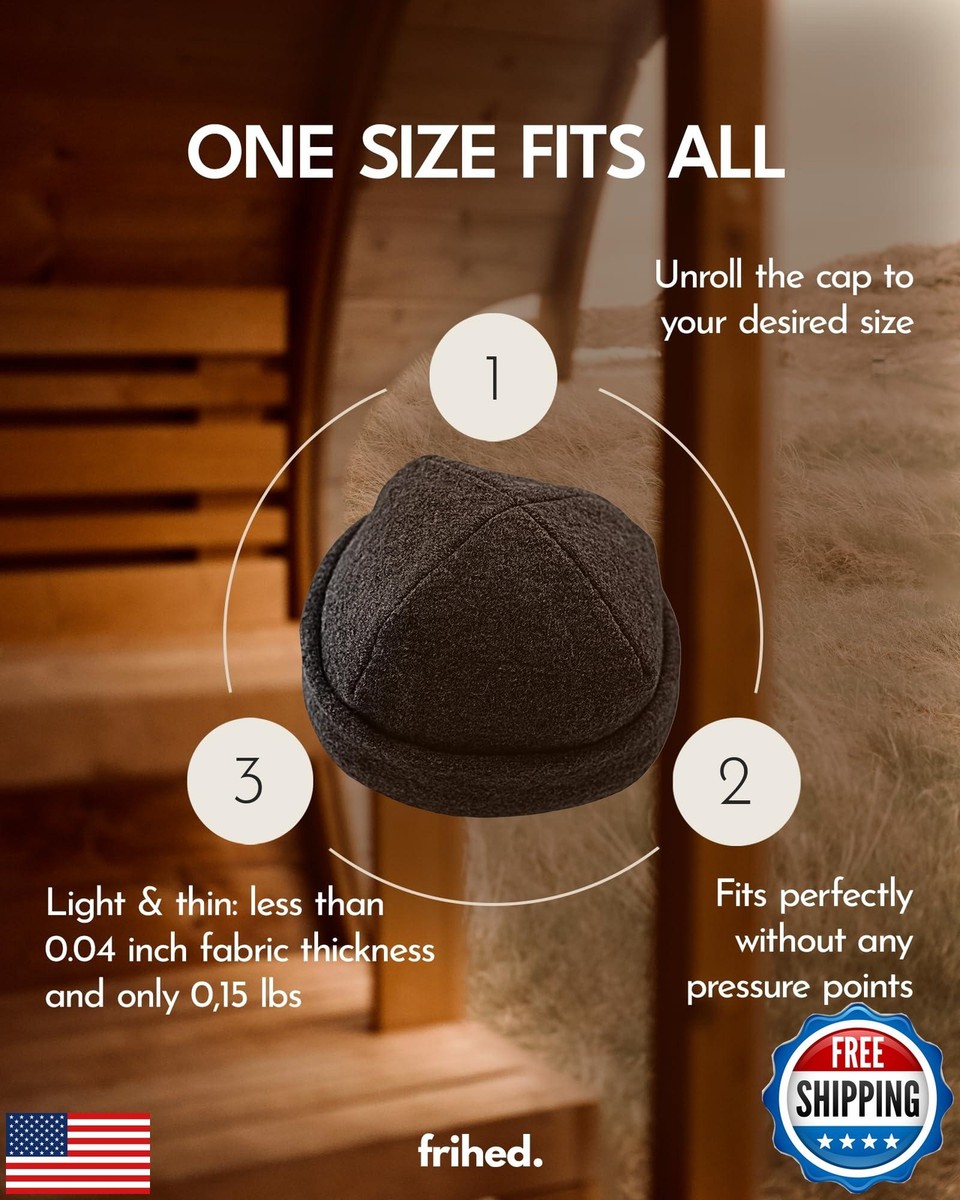 Sauna hat - Made of wool - 100% Sheep's Wool - Premium Sauna