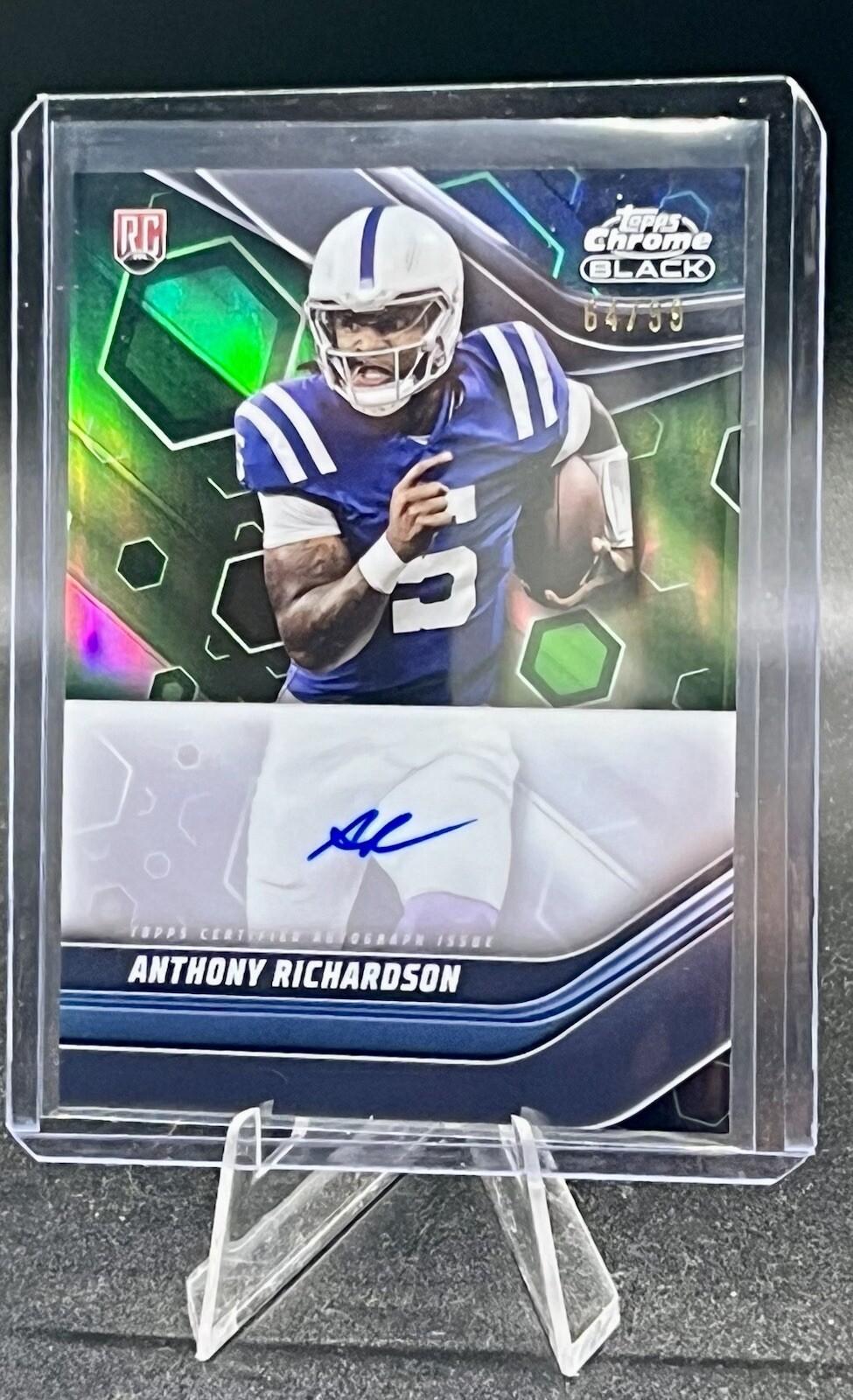 2023 Topps Composite #TCBA-AR Anthony Richardson Chrome Black RC Green Auto /99