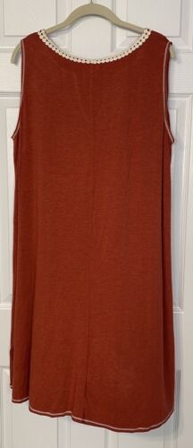 Max Studio A-Line Schaukelkleid Abdeckung 1X rostorange kühler Komfort Pool Strand - Bild 2 von 8