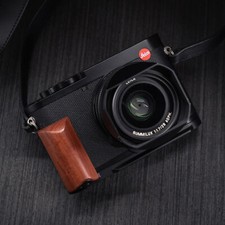 Wood L Hand Grip Holder for Leica Q3 Q2 Camera w/Aluminum Alloy Arca Baseplate