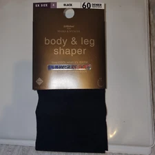 Marks & Spencer Body & Leg Shaper 60 Denier Tights, Size XL Black BNWT.