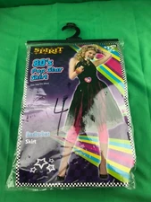 80's Pop Star Black Skirt Adult Costume Accessory, One Size 