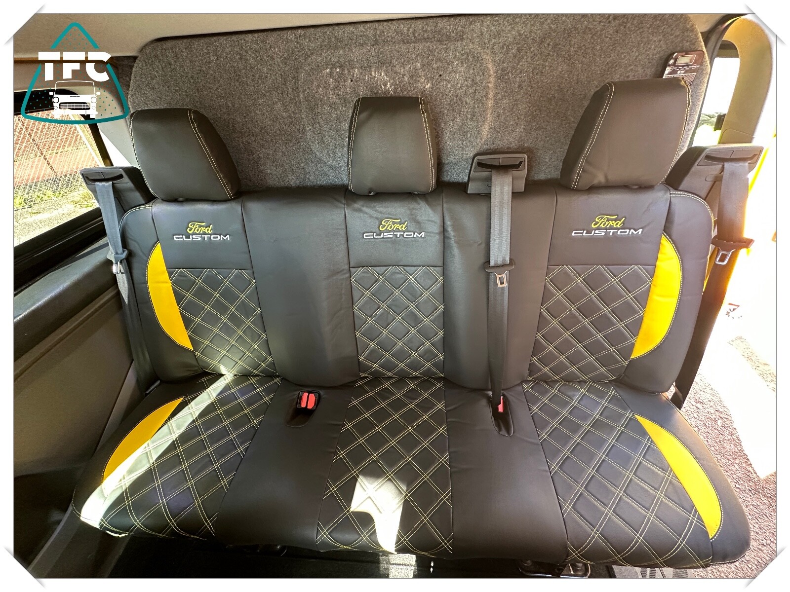 SEAT COVERS FOR Ford Transit Custom CREW CAB HIGH QUALITY ECO LEATHER 6