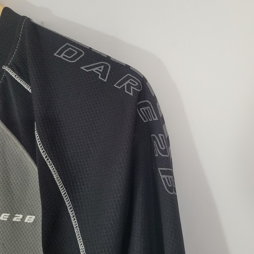 Mens DARE2B T Shirt Top Large Grey Black 1/2 Sleeves Breathable Walking Hiking - Picture 7 of 10