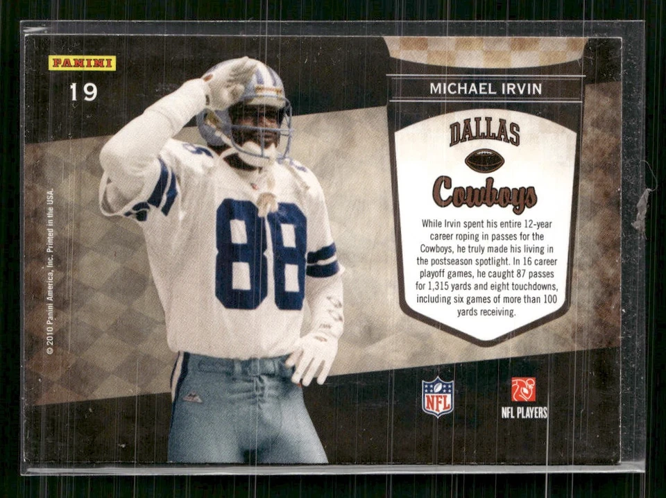 2010 Playoff Contenders #19 Michael Irvin Legendary Contenders - Image 2 of 2