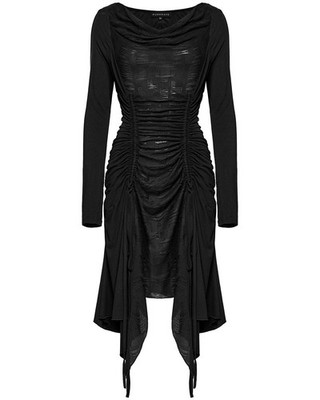 Punk Rave OQ-794LQF DAILY LIFE APOCALYPTIC GOTHIC BROKEN KNIT RUCHING DRESS