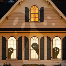 3 Pcs Halloween Ghost Silhouettes Window Cover Halloween Window Decorations