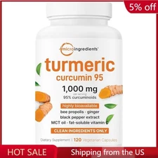 Micro Ingredients Turmeric Curcumin Supplement 1,000mg, 120 Veggie Capsules