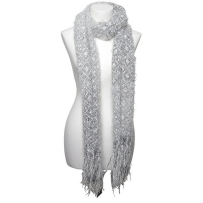 Hampton Republic, Schal, Acryl/Polyester, Grau/Weiß, Damen #iFI