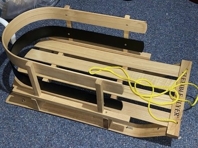 Flexible Flyer BCL-40 Premium Baby Sleigh Toddler Boggan Wooden Pull Sled