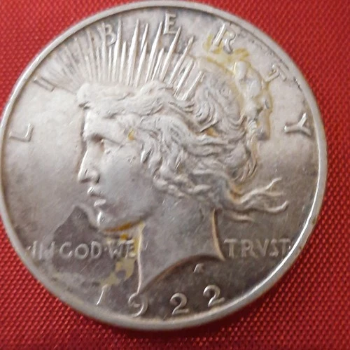1922 Peace Dollar $1 Circulated Business Strike Uncertified 90% Silver Coin
