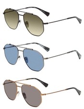 John Varvatos Bowery Men's Titanium Geometric Aviator Sunglasses - JV570 - Japan