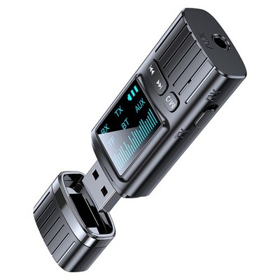 2 in 1 Wireless Bluetooth 5.4 Transmitter Receiver Adapter Audio 3.5mm Jack Aux