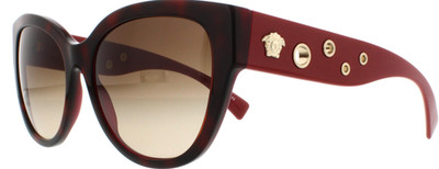 Versace Womens Designer Sunglasses MOD 4314 Red Havana Gold/ Brown Gradient