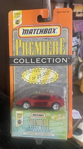 Vintage 1997 Matchbox Ferrari Testarossa Premiere Super Car Collection Series 19