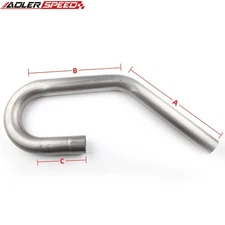 2.25" 45 & 180 Degree U J Combo 409 Stainless Mandrel Bend Exhaust Pipe Tubing