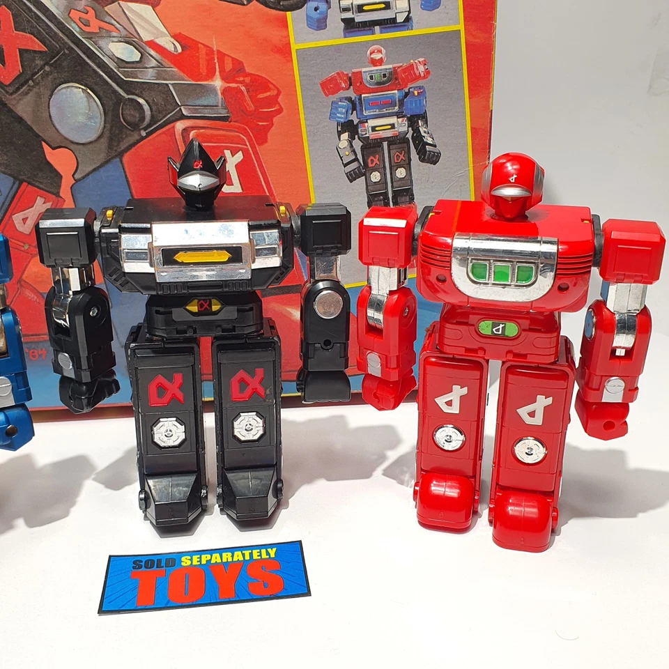 Voltron II DELUXE GLADIATOR SET w BOX 1984 Blue, Black & Red figures NICE & RARE - Image 4 of 4