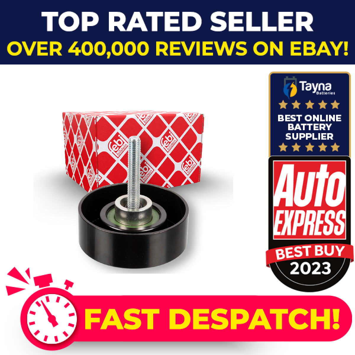 Aux Belt Idler Pulley fits MAZDA 6 GG, GH, GY 2.0 02 to 13 LF4J Guide Deflection