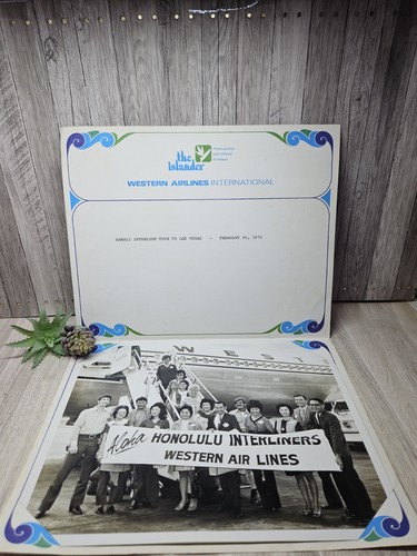 Vintage 1971 Western Airlines Hawaii Interline Tour Folder Photo Islander Aloha