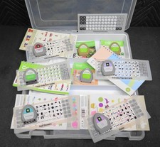 Lot Of 8 Cricut Cartridge With Booklets And Keyboard Overlays W/ ArtBin Case