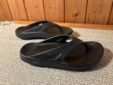 Oofos Ooriginal Recovery Sandals Black Flip Flops Men's Size 8 Women's Size 10