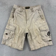 Vintage JNCO Shorts Men’s 32 Beige 90s Dragon Affliction Khaki Cargo y2K Cyber