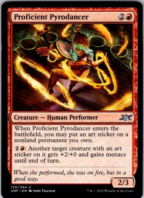 Proficient Pyrodancer 120 Uncommon Unfinity Magic: The Gathering Near Mint