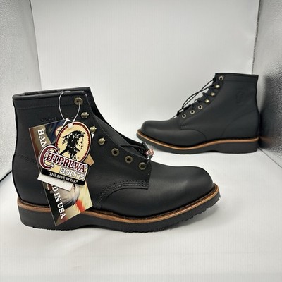 Chippewa 6'' Black Odessa Lace Up Leather Men 11 D Boot 20017 NEW