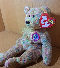 Ty Beanie Baby - SPECKLES the Bear Internet Exclusive NEW MWMTs Plush Toy