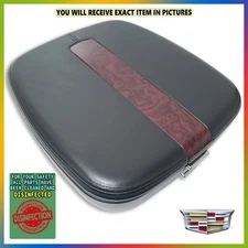 2007-2014 Cadillac Escalade Center Console Black Leather Armrest Lid Storage OEM