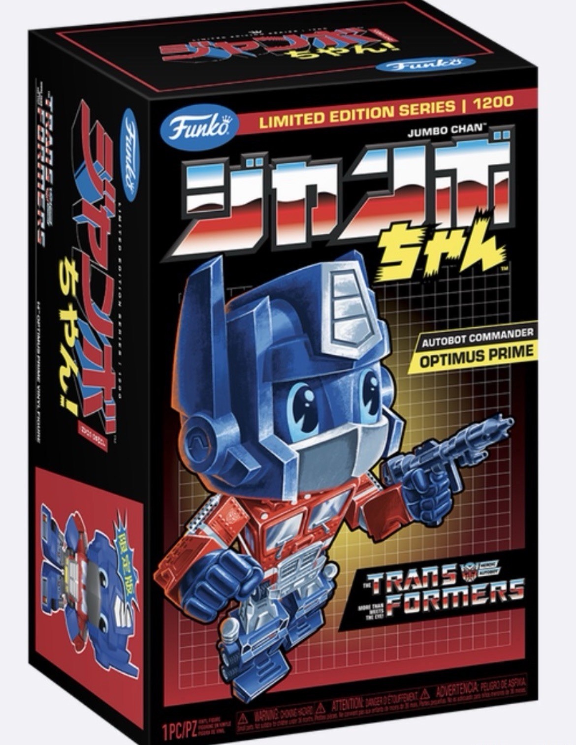 Figurine de Collection Optimus Prime Transformers en Vinyle Jumbo Chan Neuf