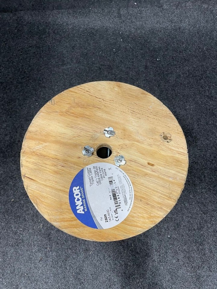 ANCOR Marine Grade 250 ft 14/3AWG Tinned Copper Triplex Cable, White ...