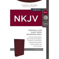 NKJV  PERSONAL SIZE GIANT PRINT PEFERENCE BIBLE FULL COLOR MAPS THOMAS NELSON