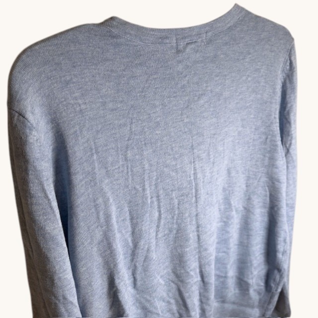 HM Basic Light Blue Button Front Crewneck Cardiga… - image 5